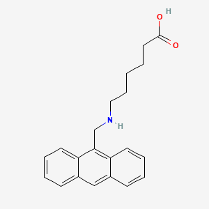 molecular formula C21H23NO2 B14214811 6-{[(Anthracen-9-yl)methyl]amino}hexanoic acid CAS No. 790257-14-6