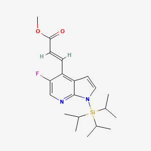 molecular formula C20H29FN2O2Si B1421485 (E)-Methyl 3-(5-fluoro-1-(triisopropylsilyl)-1H-pyrrolo[2,3-b]pyridin-4-yl)acrylate CAS No. 1241950-74-2