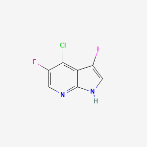 molecular formula C7H3ClFIN2 B1421486 4-氯-5-氟-3-碘-1H-吡咯并[2,3-b]吡啶 CAS No. 1228665-90-4