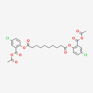 molecular formula C28H28Cl2O10 B14214896 Bis(2-acetyloxycarbonyl-4-chlorophenyl) decanedioate CAS No. 537048-85-4