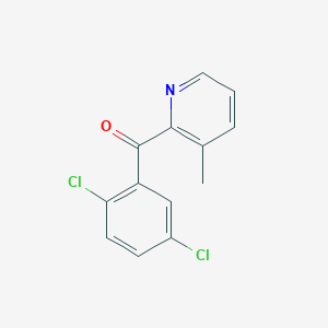 molecular formula C13H9Cl2NO B1421490 2-(2,5-Dichlorobenzoyl)-3-methylpyridine CAS No. 1187167-44-7
