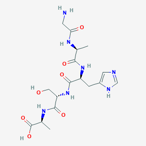 molecular formula C17H27N7O7 B14214904 Glycyl-L-alanyl-L-histidyl-L-seryl-L-alanine CAS No. 629658-19-1