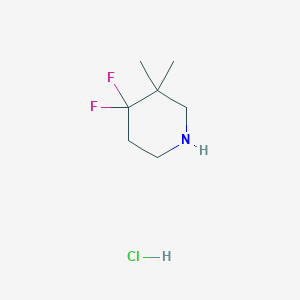 molecular formula C7H14ClF2N B1421491 4,4-二氟-3,3-二甲基哌啶盐酸盐 CAS No. 1198285-09-4