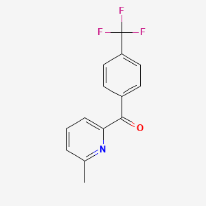 molecular formula C14H10F3NO B1421493 6-Methyl-2-(4-trifluoromethylbenzoyl)pyridine CAS No. 1187164-27-7