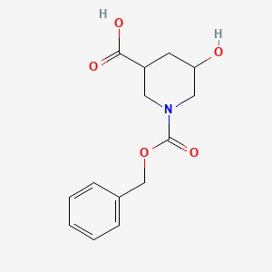 molecular formula C14H17NO5 B1421494 1-Cbz-5-羟基哌啶-3-羧酸 CAS No. 1095010-46-0