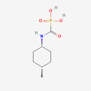 molecular formula C8H16NO4P B14214943 Phosphonic acid, [[(trans-4-methylcyclohexyl)amino]carbonyl]- CAS No. 770720-21-3