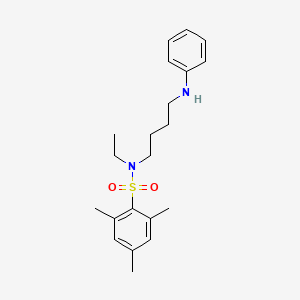 molecular formula C21H30N2O2S B14214954 N-(4-Anilinobutyl)-N-ethyl-2,4,6-trimethylbenzene-1-sulfonamide CAS No. 573670-29-8