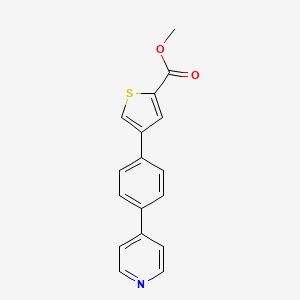 molecular formula C17H13NO2S B14214977 Methyl 4-(4-(pyridin-4-YL)phenyl)thiophene-2-carboxylate CAS No. 820224-07-5
