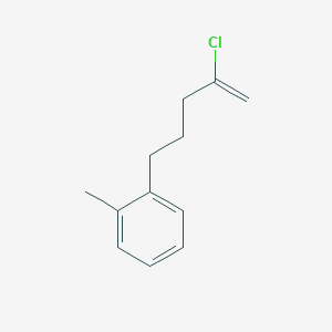molecular formula C12H15Cl B1421498 2-氯-5-(2-甲基苯基)-1-戊烯 CAS No. 1143461-33-9