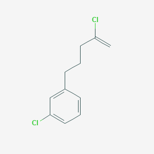 molecular formula C11H12Cl2 B1421499 2-氯-5-(3-氯苯基)-1-戊烯 CAS No. 1143461-26-0