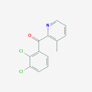 molecular formula C13H9Cl2NO B1421501 2-(2,3-二氯苯甲酰)-3-甲基吡啶 CAS No. 1187167-38-9
