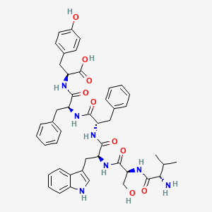 molecular formula C46H53N7O9 B14215017 L-Valyl-L-seryl-L-tryptophyl-L-phenylalanyl-L-phenylalanyl-L-tyrosine CAS No. 824959-35-5