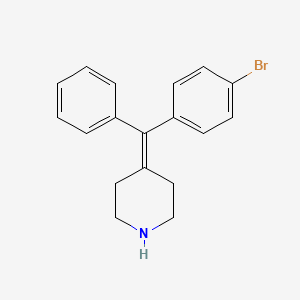 molecular formula C18H18BrN B14215024 Piperidine, 4-[(4-bromophenyl)phenylmethylene]- CAS No. 557795-45-6