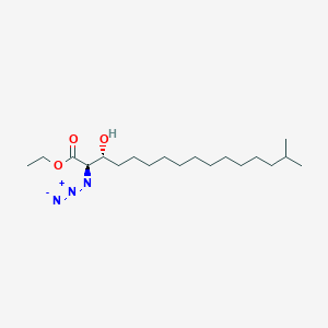 molecular formula C19H37N3O3 B14215049 Hexadecanoic acid, 2-azido-3-hydroxy-15-methyl-, ethyl ester, (2R,3R)- CAS No. 823797-43-9