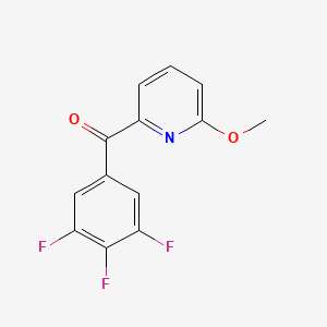 molecular formula C13H8F3NO2 B1421505 6-Methoxy-2-(3,4,5-trifluorobenzoyl)pyridine CAS No. 1187164-57-3