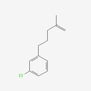 molecular formula C12H15Cl B1421506 5-(3-Chlorophenyl)-2-methyl-1-pentene CAS No. 74672-13-2