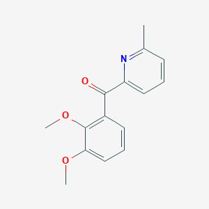 molecular formula C15H15NO3 B1421507 2-(2,3-Dimethoxybenzoyl)-6-methylpyridine CAS No. 1187170-08-6