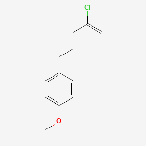 molecular formula C12H15ClO B1421508 2-Chloro-5-(4-methoxyphenyl)-1-pentene CAS No. 1143461-67-9