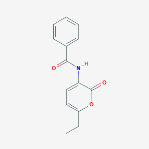 molecular formula C14H13NO3 B14215091 N-(6-Ethyl-2-oxo-2H-pyran-3-yl)benzamide CAS No. 825633-26-9