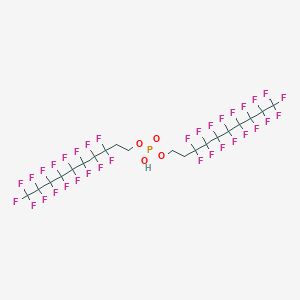 molecular formula C20H9F34O4P B142151 Bis(3,3,4,4,5,5,6,6,7,7,8,8,9,9,10,10,10-heptadecafluorodecyl) hydrogen phosphate CAS No. 678-41-1