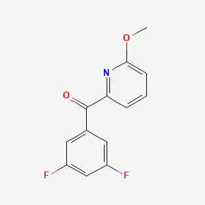 molecular formula C13H9F2NO2 B1421510 2-(3,5-二氟苯甲酰)-6-甲氧基吡啶 CAS No. 1187167-30-1
