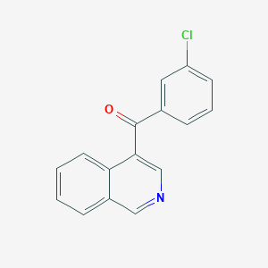 molecular formula C16H10ClNO B1421511 4-(3-Chlorobenzoyl)isoquinoline CAS No. 1187170-78-0