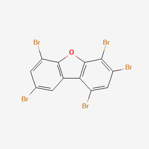 molecular formula C12H3Br5O B14215131 1,3,4,6,8-Pentabromo-dibenzofuran CAS No. 617708-11-9