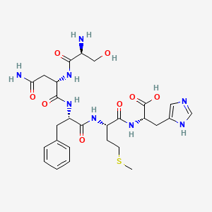 molecular formula C27H38N8O8S B14215137 L-Histidine, L-seryl-L-asparaginyl-L-phenylalanyl-L-methionyl- CAS No. 537708-53-5