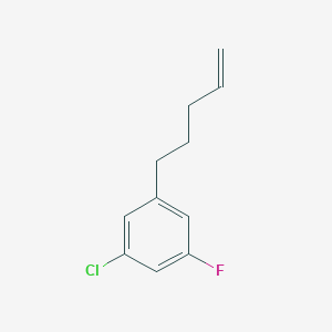 molecular formula C11H12ClF B1421514 5-(3-Chloro-5-fluorophenyl)-1-pentene CAS No. 1143461-46-4