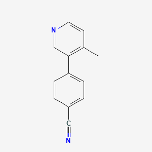 molecular formula C13H10N2 B1421518 4-(4-Methylpyridin-3-yl)benzonitrile CAS No. 1187168-21-3