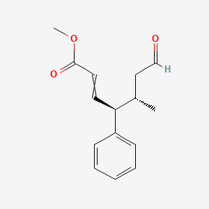 molecular formula C15H18O3 B14215213 methyl (4R,5S)-5-methyl-7-oxo-4-phenylhept-2-enoate CAS No. 827605-78-7
