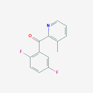 molecular formula C13H9F2NO B1421522 2-(2,5-Difluorobenzoyl)-3-methylpyridine CAS No. 1187167-27-6