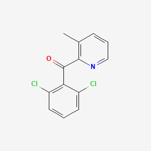 molecular formula C13H9Cl2NO B1421523 2-(2,6-Dichlorobenzoyl)-3-methylpyridine CAS No. 1187166-05-7