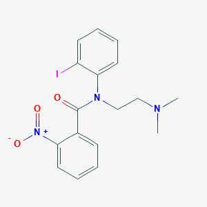 molecular formula C17H18IN3O3 B14215238 Benzamide, N-[2-(dimethylamino)ethyl]-N-(2-iodophenyl)-2-nitro- CAS No. 826991-64-4
