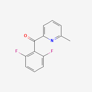 molecular formula C13H9F2NO B1421524 2-(2,6-Difluorobenzoyl)-6-methylpyridine CAS No. 1187170-58-6