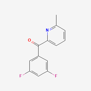 molecular formula C13H9F2NO B1421525 2-(3,5-Difluorobenzoyl)-6-methylpyridine CAS No. 1187164-65-3