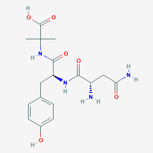 molecular formula C17H24N4O6 B14215259 L-Asparaginyl-L-tyrosyl-2-methylalanine CAS No. 832078-36-1