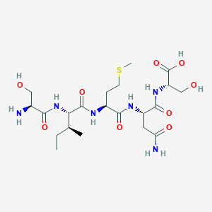 molecular formula C21H38N6O9S B14215312 L-Seryl-L-isoleucyl-L-methionyl-L-asparaginyl-L-serine CAS No. 569360-03-8