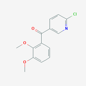 molecular formula C14H12ClNO3 B1421534 2-Chloro-5-(2,3-dimethoxybenzoyl)pyridine CAS No. 1187168-38-2