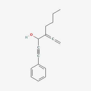 molecular formula C16H18O B14215340 4-Ethenylidene-1-phenyloct-1-YN-3-OL CAS No. 651020-82-5