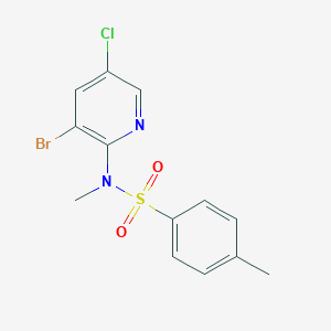 molecular formula C13H12BrClN2O2S B14215369 N-(3-Bromo-5-chloropyridin-2-yl)-N,4-dimethylbenzene-1-sulfonamide CAS No. 823201-97-4