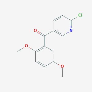 B1421537 2-Chloro-5-(2,5-dimethoxybenzoyl)pyridine CAS No. 1187169-52-3