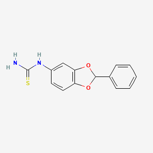 molecular formula C14H12N2O2S B14215371 (2-Phenyl-1,3-benzodioxol-5-yl)thiourea CAS No. 832098-90-5