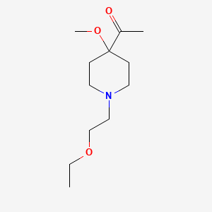 molecular formula C12H23NO3 B14215444 Ethanone, 1-[1-(2-ethoxyethyl)-4-methoxy-4-piperidinyl]- CAS No. 625833-38-7