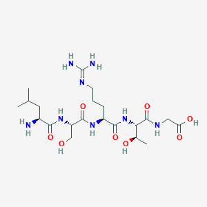 molecular formula C21H40N8O8 B14215479 L-Leucyl-L-seryl-N~5~-(diaminomethylidene)-L-ornithyl-L-threonylglycine CAS No. 828932-74-7