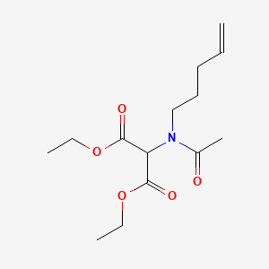 molecular formula C14H23NO5 B14215485 Diethyl [acetyl(pent-4-en-1-yl)amino]propanedioate CAS No. 827044-73-5