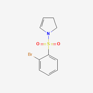 molecular formula C10H10BrNO2S B14215547 1H-Pyrrole, 1-[(2-bromophenyl)sulfonyl]-2,3-dihydro- CAS No. 830319-69-2