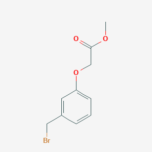 molecular formula C10H11BrO3 B142156 Methyl-(3-bromomethyl)phenoxyacetate CAS No. 136645-26-6