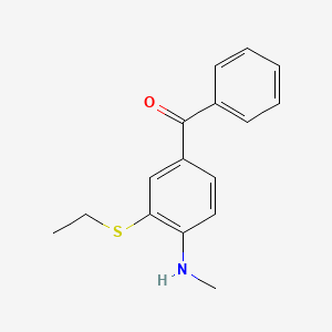 molecular formula C16H17NOS B14215601 Methanone, [3-(ethylthio)-4-(methylamino)phenyl]phenyl- CAS No. 827026-23-3