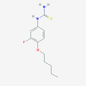 molecular formula C12H17FN2OS B14215620 Thiourea, [3-fluoro-4-(pentyloxy)phenyl]- CAS No. 832098-83-6